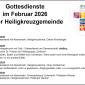 Gottesdienste im Februar 2026