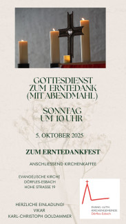 Gottesdienst Erntedank Dörfles-Esbach