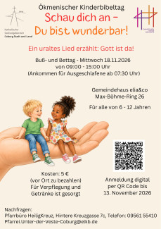 Ökumenischer Kinderbibeltag 18.11.2026 