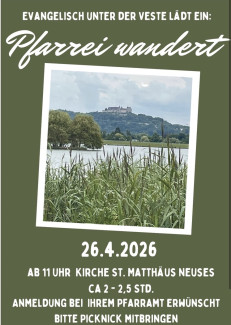 Pfarrei wandert - Programm